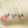 {MTO} Round Keepsake Necklace w/ Cubic Zirconia