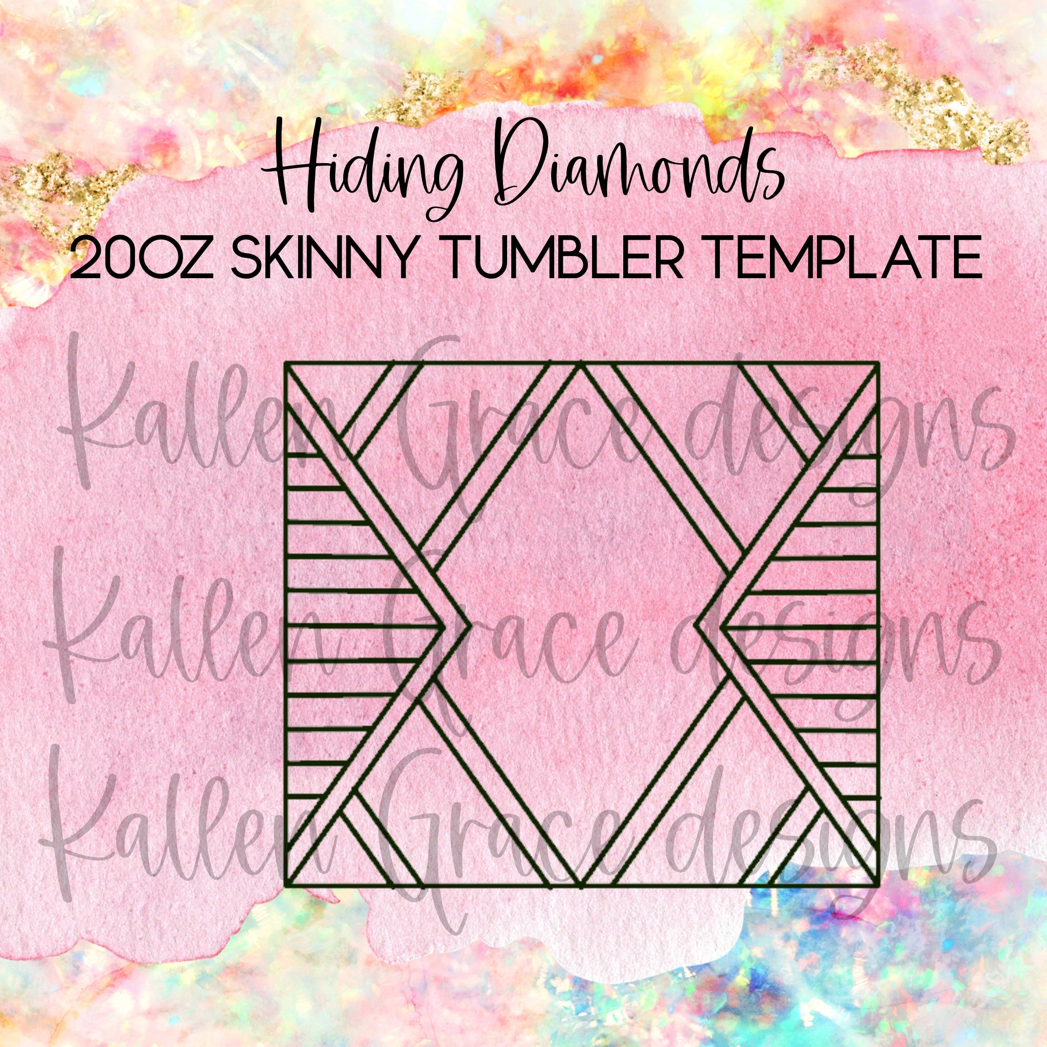 Hiding Diamond 20oz Tumbler Template