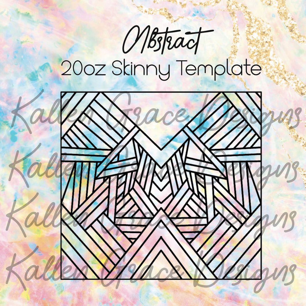 20oz Skinny Abstract Template