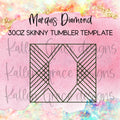 Marquis Diamond 30oz Tumbler Template