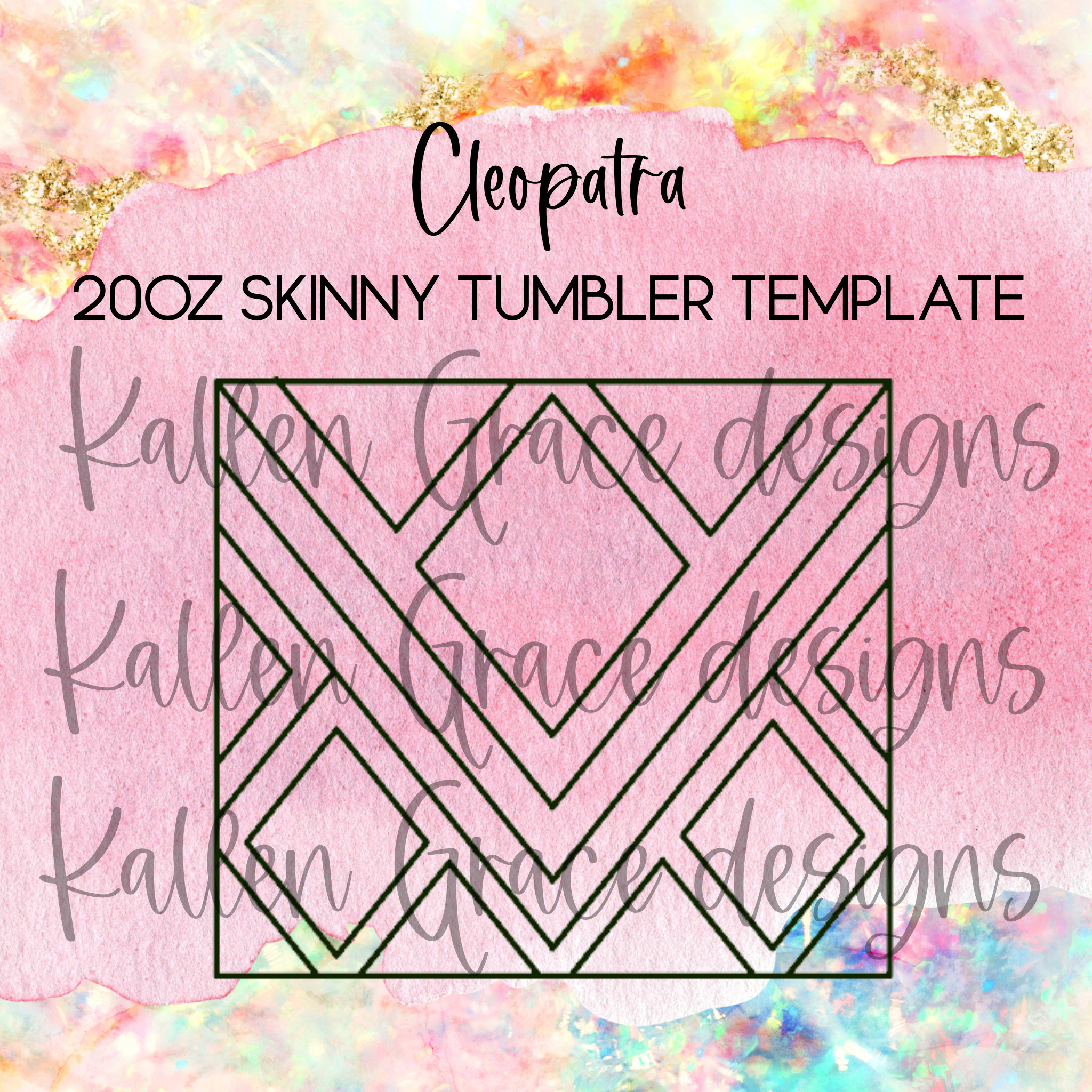 Cleopatra 20oz Tumbler Template