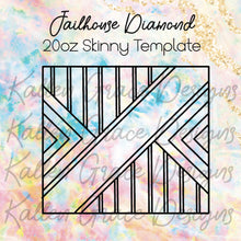 Load image into Gallery viewer, Jailhouse Diamond 20oz Skinny Tumbler Template
