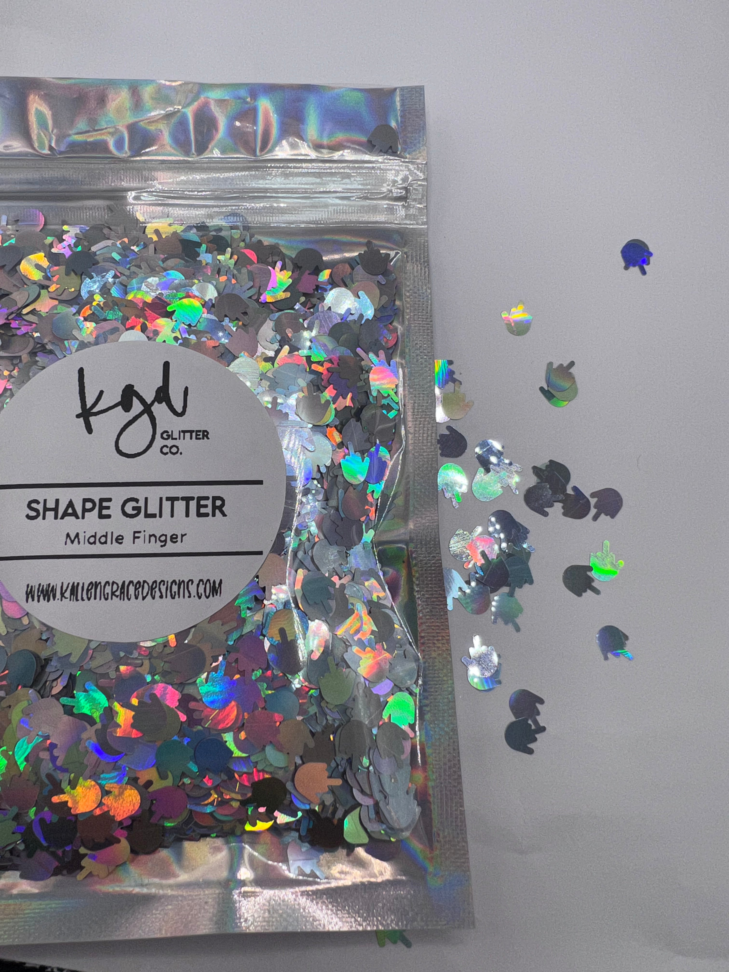 Shape Glitter - Middle Finger