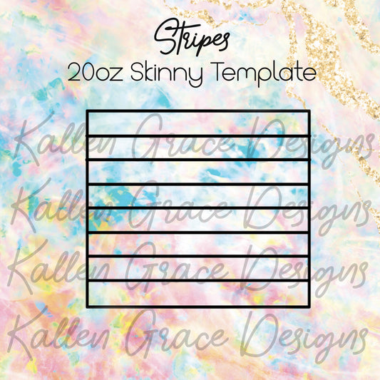 Stripes 20oz Skinny Tumbler Template