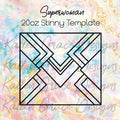 Super Woman 20oz Skinny Tumbler Template