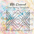 20oz Skinny Retro Diamond Template
