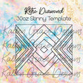 30oz Skinny Retro Diamond Template