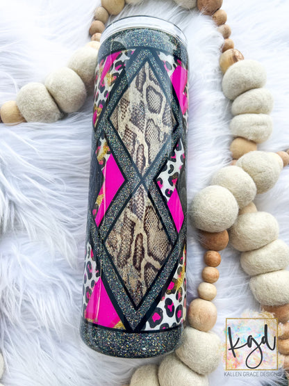 Western Diamond 30oz Skinny Tumbler Template